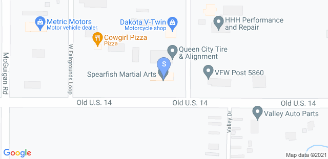 Map to Spearfish Martial Arts